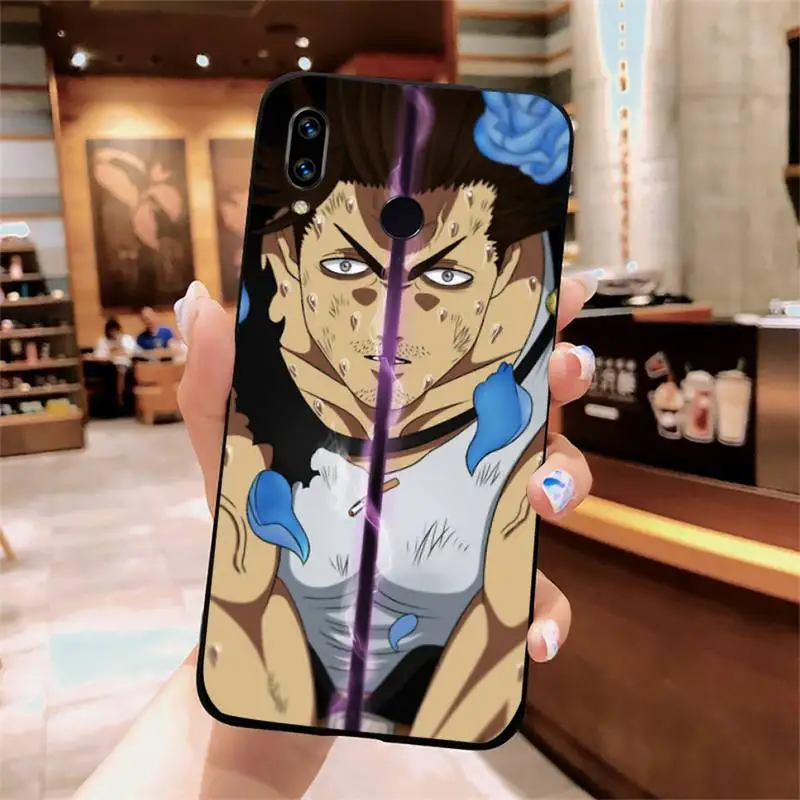 

Yami Sukehiro Black Clover anime manga luxury trend Phone Case capa For Xiaomi Redmi note 7 8 9 t k30 max3 9 s 10 pro lite