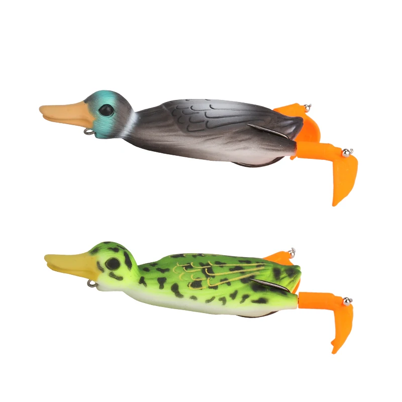 

Duck-like surface system with a propeller fishing bass catfish black frog Luya Bait