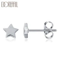 doteffil 925 sterling silver18k goldrose gold star earrings for man women jewelry fashion jewelry wedding party gift