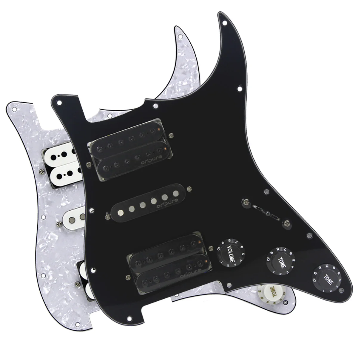Предварительно Проводная электрическая гитара OriPure Pickguard HSH 11 отверстий Alnico 5