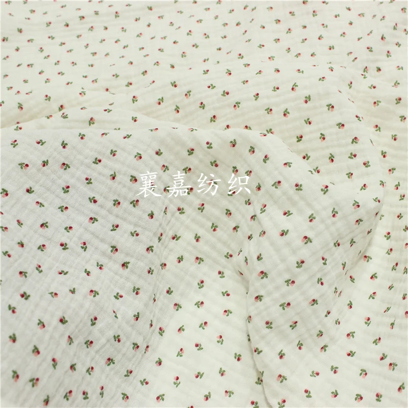 X см маленькая цветочная ткань двухслойная хлопковая Марля креп для домашнего