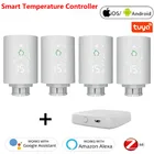 Tuya ZigBee3.0 Смарт радиатор привод программируемый Температура Управление; Модернизированный голос Управление Alexa Google Assistant дома