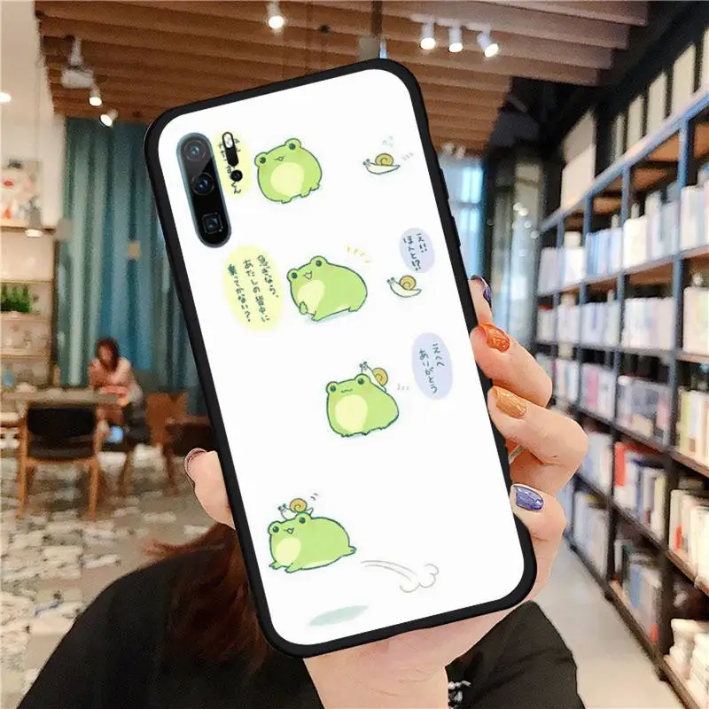 

CARTOON Frog Phone Case For Huawei honor Mate P 9 10 20 30 40 Pro 10i 7 8 a x Lite nova 5t Soft Silicone Shell Cover Funda