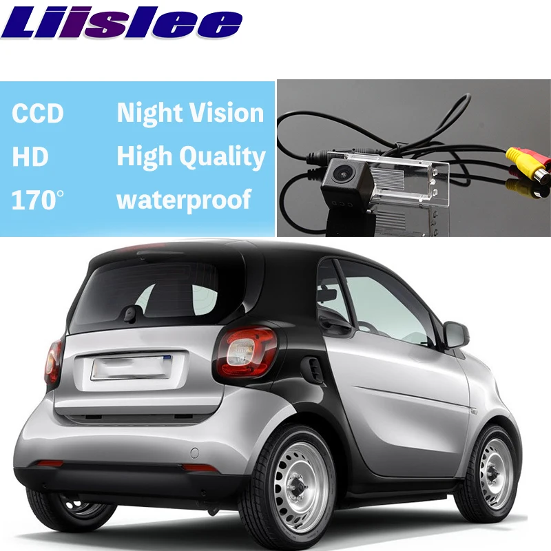 

Liislee для Smart Fortwo для 2 4 ForFour W453 2014 ~ 2020 автомобильная камера, высокая камера заднего вида для использования CCD с разъемом RCA