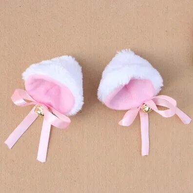 Женская плюшевая заколка для косплея черная белая кошачьи уши тигр леопард лиса