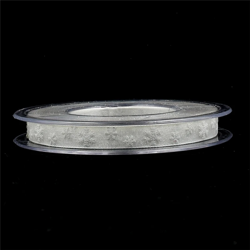 white 10mm 5/20 метров органза Рождественская атласная лента для поделок ручной работы Свадебные украшения DIY подарок с бантом из ленты, с карты Упаковка Поставки - Цвет: white 10mm