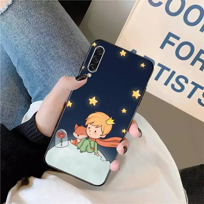 

Black Cover Lovely little prince Phone Case For Samsung A40 A31 A50 A51 A71 A20S S8 S9 Plus note 20 ultra