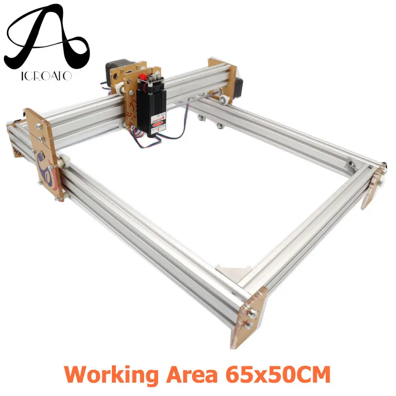 GRBL 1.1f CNC Laser Engraver 65x50cm Wood Engraving Machine 5500mW 15W Laser 12V 5A 2-Axis DIY Cutting Printing Tool CNC6550