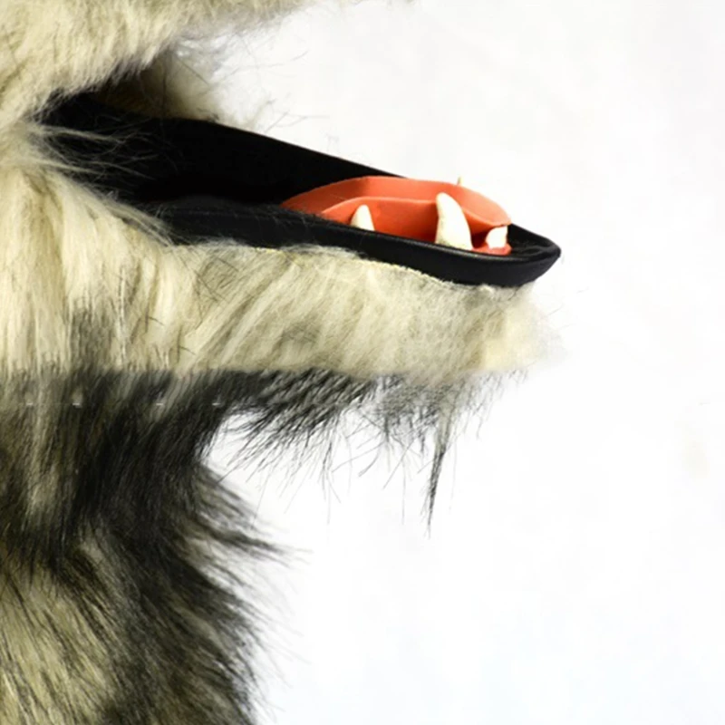 

High-End Simulation Animal Mask Mouth Moves Halloween Funny Mask For Adults