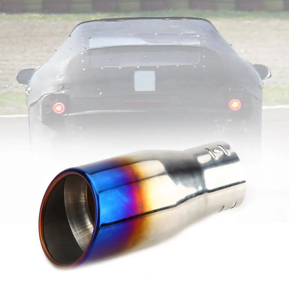 

Универсальный Синий глушитель выхлопной трубы из нержавеющей стали, 70 мм, аксессуары для стайлинга автомобиля