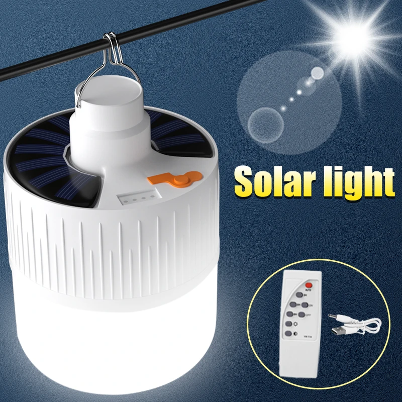 

USB LED Solar Light Outdoors Solar Lamp Lantern Led Sunlight Portable Emergency Light Exterior Waterproof for Camping Fishing
