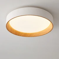nordic led bedroom chandeliers ultra thin round living room lighting lamp simple household solid wood ceiling lamps and lanterns