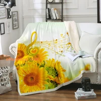 omusiciano sunflower cartoon blanket bedding home textile actively encourage sunflower blanket travel kids gift bed blankt