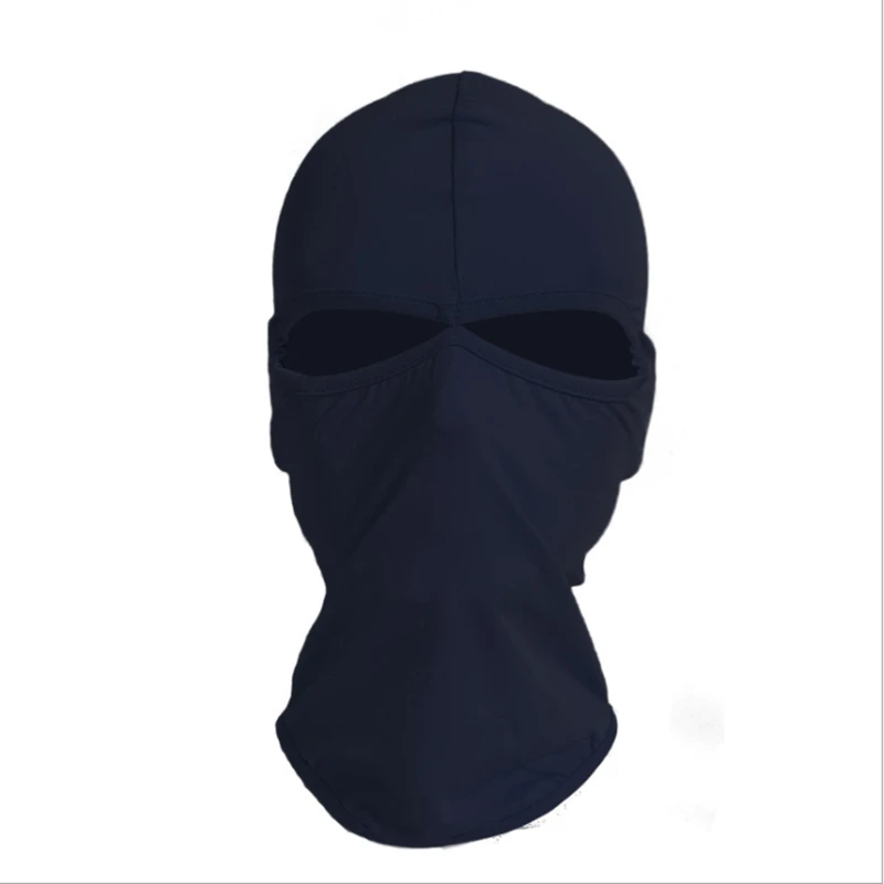Полнолицевая однотонная Балаклава с 2 отверстиями шапки Обложка лыжная маска