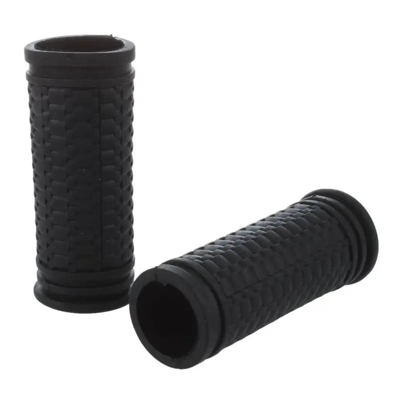 ГОРЯЧАЯ HG 2 шт Черная текстура нескользящая резиновая рукоятка для