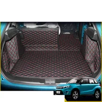 Leather Car Trunk Mat Cargo Liner for Suzuki Vitara 2015 2016 2017 2018 2019 5d Rug Carpet Interior Accessories