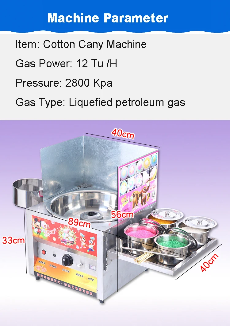 Free shipping Commercial Cotton Candy Floss Maker Machine /Gas Cotton Candy Machine/Candy Floss Machine