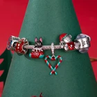 Подвеска из серебра 925 пробы в виде рождественского медведя