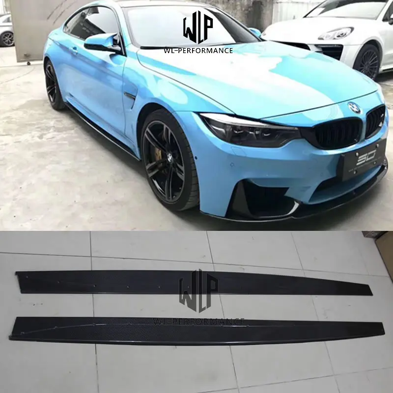 F80 M3 4 двери F82 M4 2 высокое качество углеродное волокно Автомобильная боковая юбка