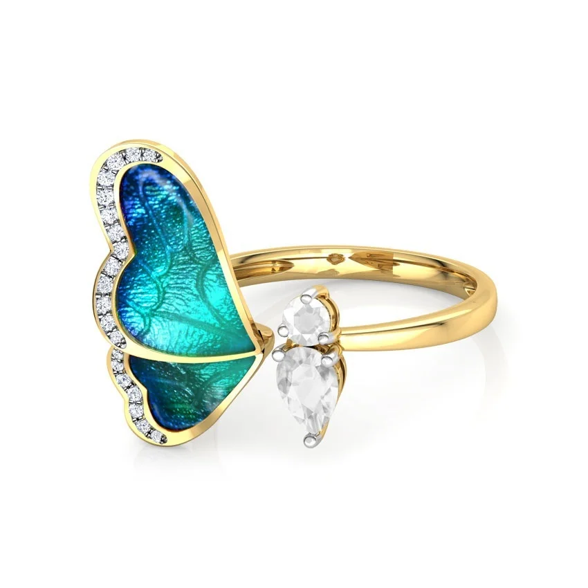

Delysia King Crystal Butterfly Ring