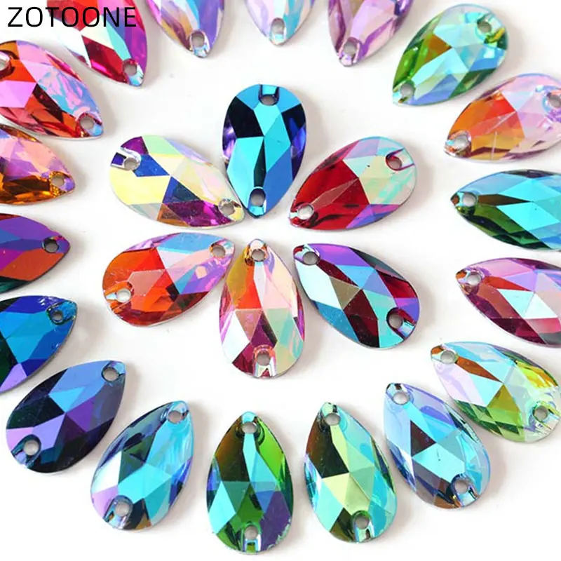 ZOTOONE смоляные стразы пришить с украшением в виде кристаллов СТРАЗА под камень для