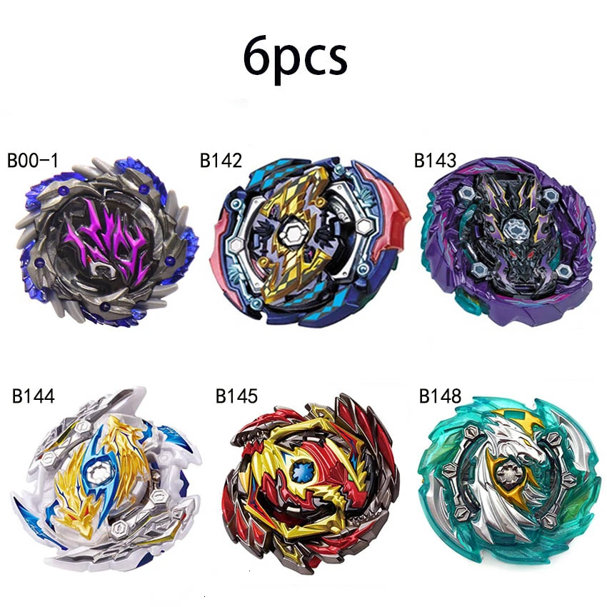 6pcs single gyro B148 Beyblade Burst Bey Blade игрушка металлическая Funsion Bayblade набор коробка для хранения с ручкой пусковая пластиковая коробка игрушки для детей - Цвет: 6pcs single gyro