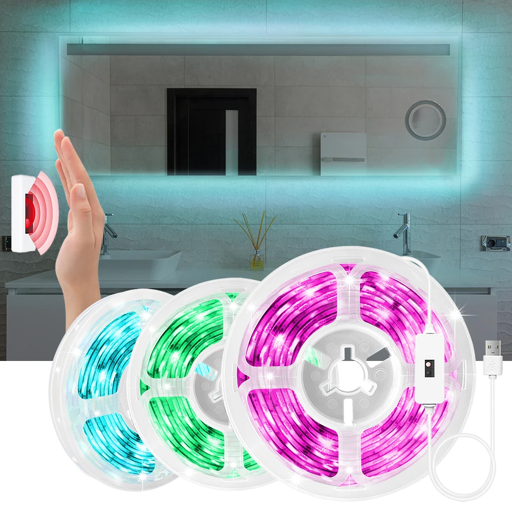Светодиодные ленты светильник ручная развертка Сенсор движения выключатель с