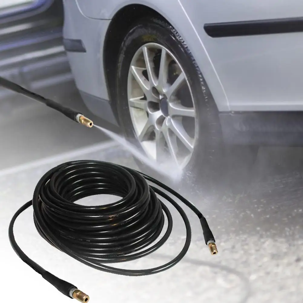 

1/4 Inch Nozzles Kit 100ft Drain Cleaning Hose Button Nose Rotating Jetting Nozzle Orifice 4.0 4.5 5800 PSI for Pressure Washer