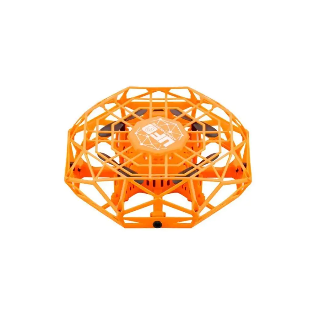 led orange Мини-Дрон Quad Индукционная Левитация НЛО светодиодный светильник usb зарядка дети подарок на день рождения игрушки для мальчиков девочек взрослых - Цвет: led orange