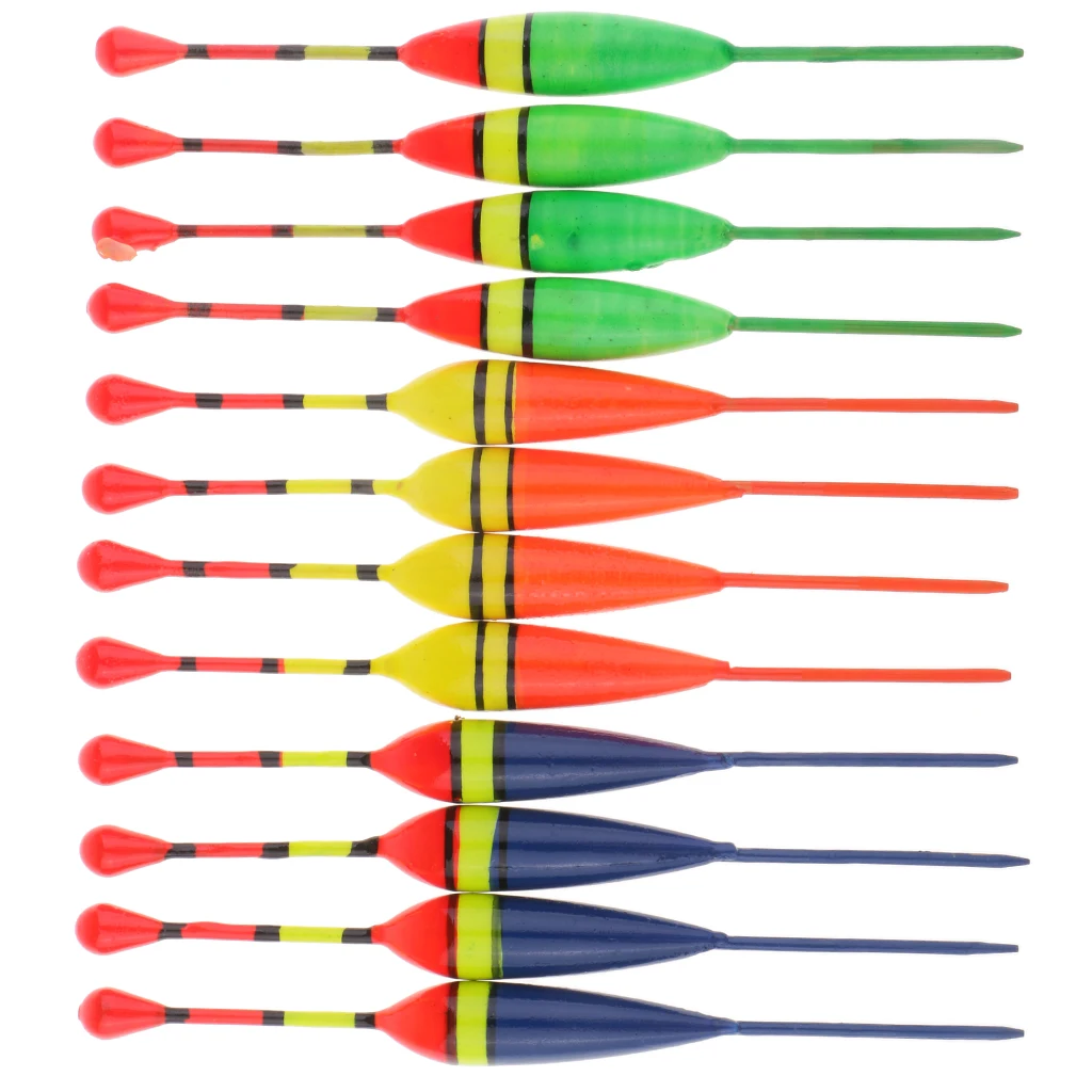 12 шт./упак. рыболовный поплавок набор поплавков деревянный буй рыболовная удочка