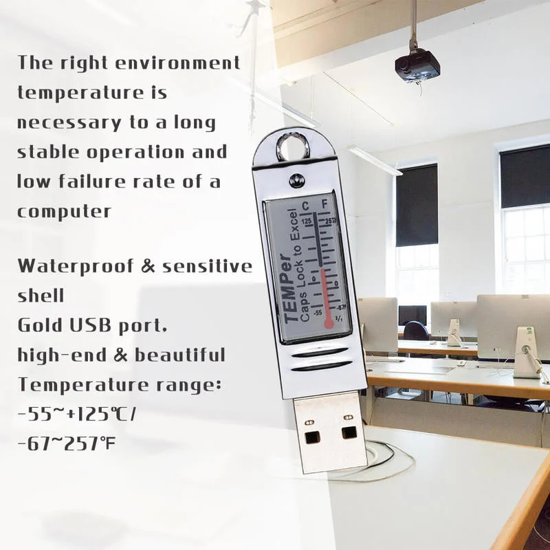 USB Многофункциональный термометр с датчиком контроля температуры регистратор