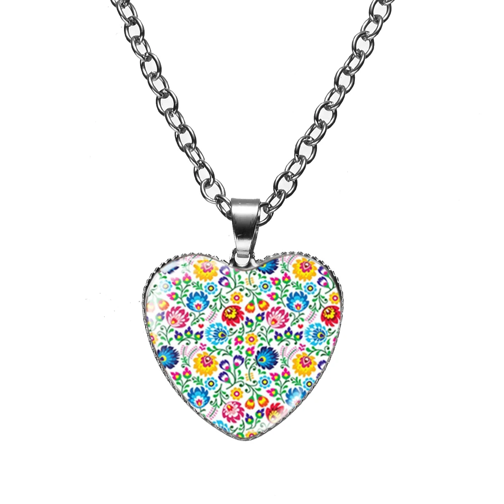 Новейшие польские модели народного искусства ожерелье в форме сердца мандала