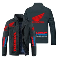 honda mens motorcycle jacket 2021 autumn winter new honda car red wing and hrc racing print jacket punk windbreaker bike jacket