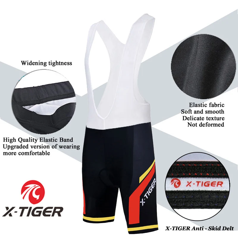 Женская велосипедная одежда X-Tiger из 100% полиэстера летняя с коротким рукавом для