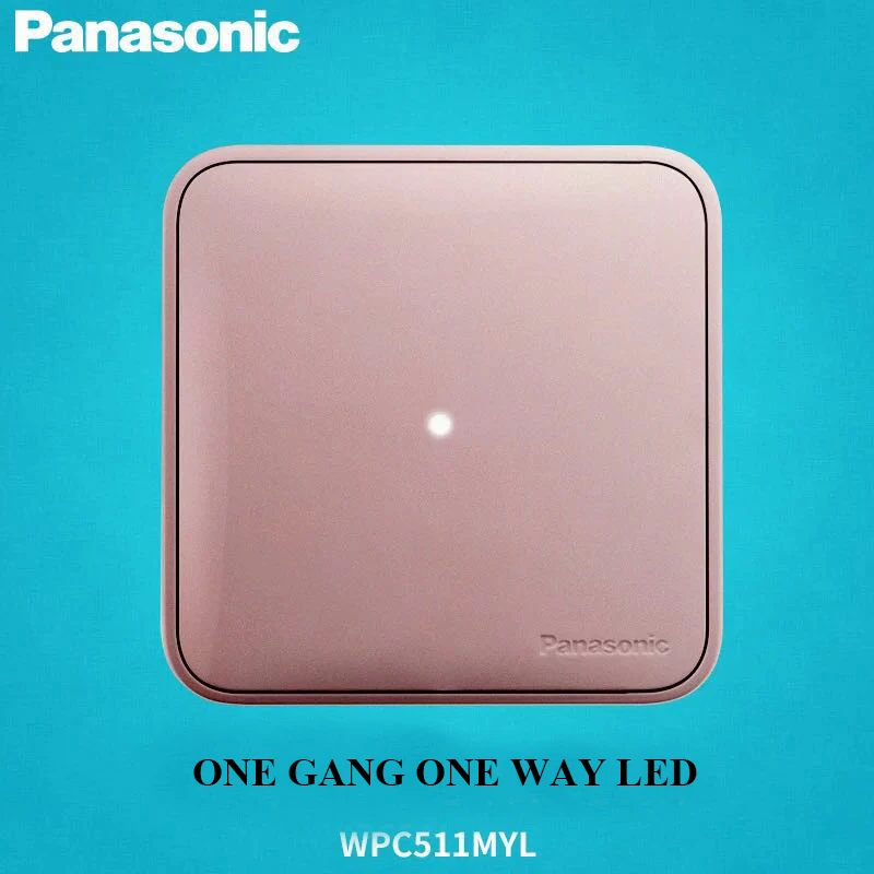 Настенный светильник Panasonic, настенный выключатель, домашний переключатель, случайный щелчок, ВКЛ./ВЫКЛ., настенный светильник, переключатель, полный сброс, структура, светодиодный индикатор - Color: ONE GANG ONE WAY