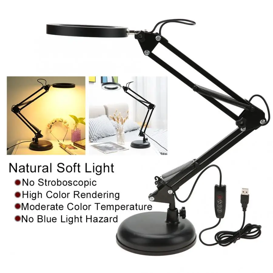 Металлический светодиодный поворотный кронштейн Настольная лампа с