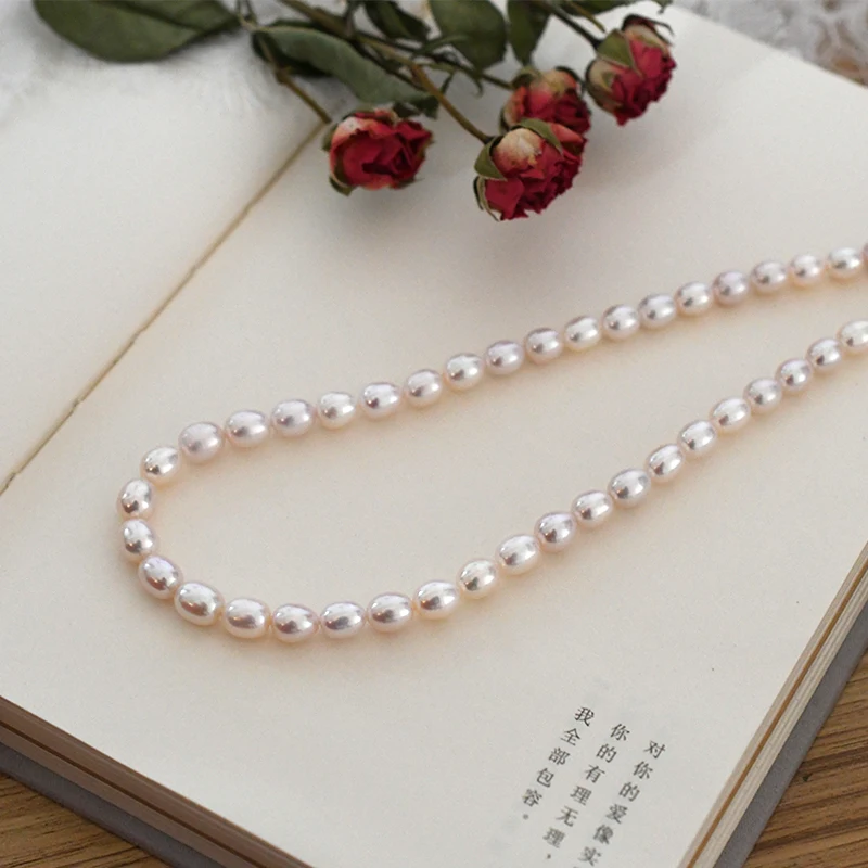 Женское ожерелье из серебра 925 пробы с натуральным пресноводным жемчугом ASHIQI 2020 |