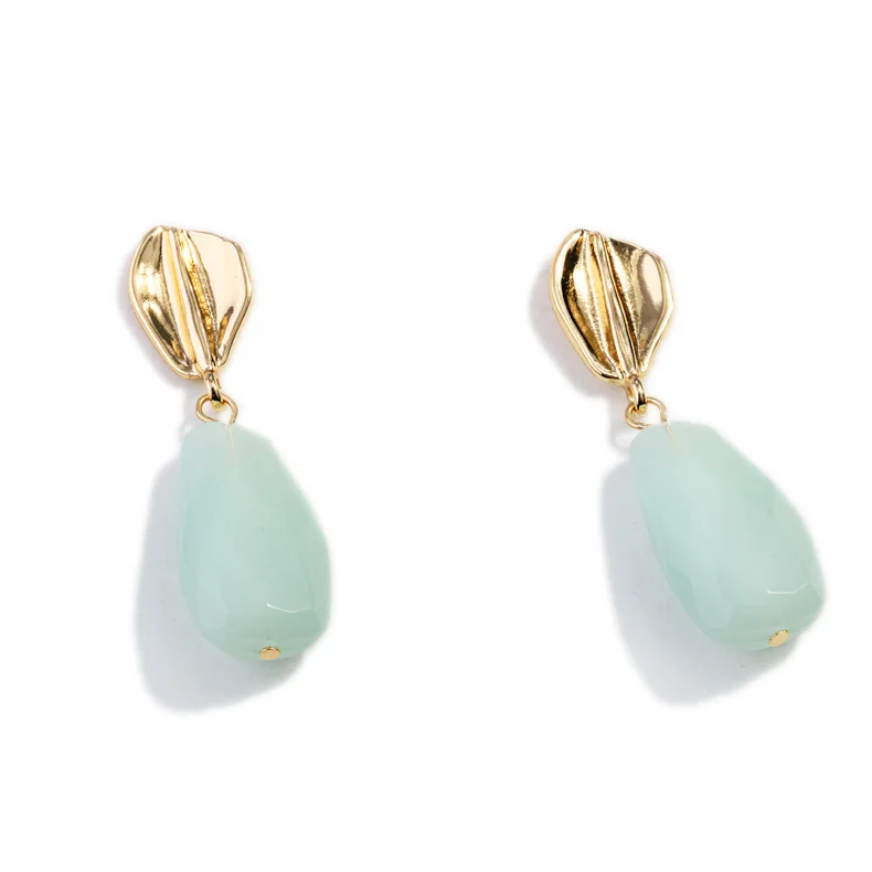 Модные Акриловые серьги-капли карамельных цветов простые геометрические