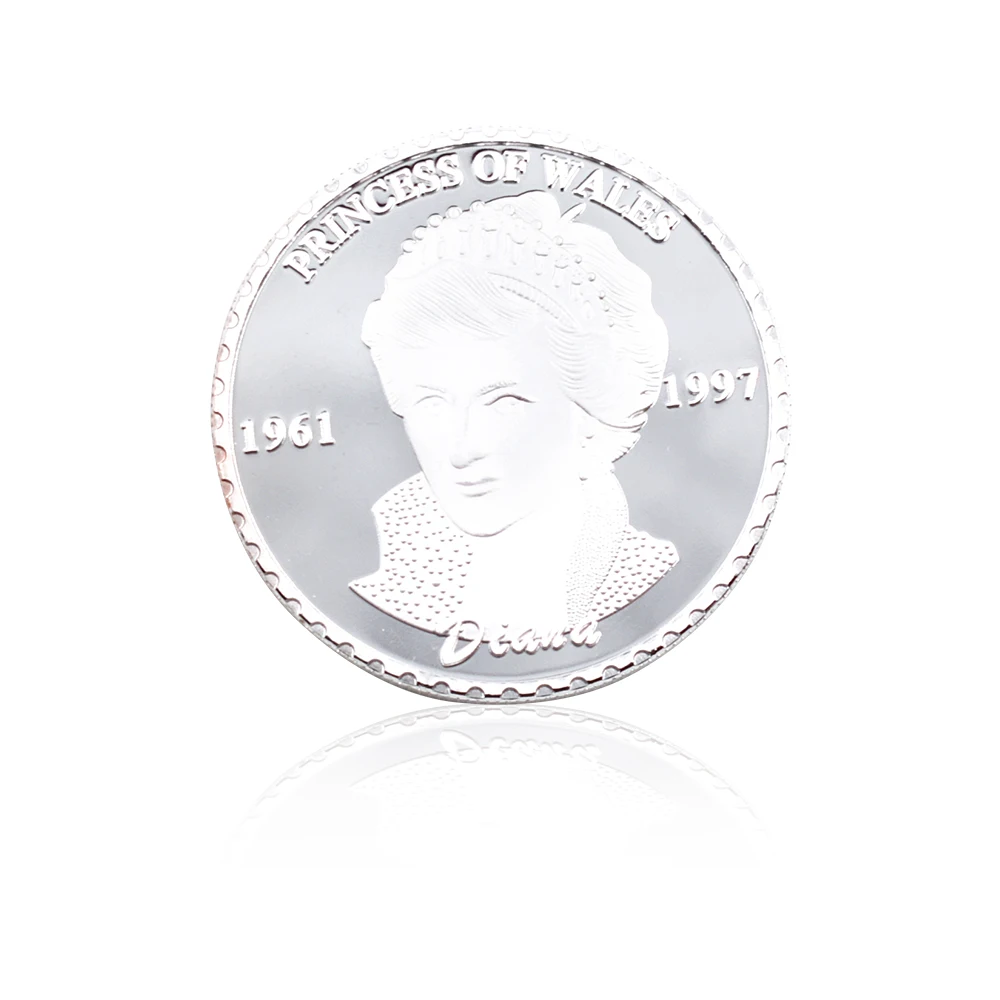 999 9 красивые с серебряным покрытием монеты принцессы Дианы 20-летие юбилейные