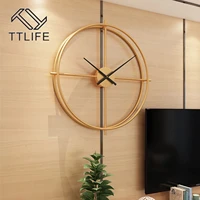 vintage metal wall clock modern design for home office decor hanging watches living room classic brief european wall clock