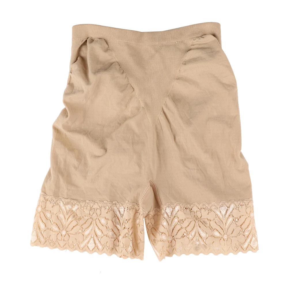Women High Waist Lace Seamless Safety Pants Fashion Underwear Ice Silk Shorts Safety Slim Summer Beach Safety Pants