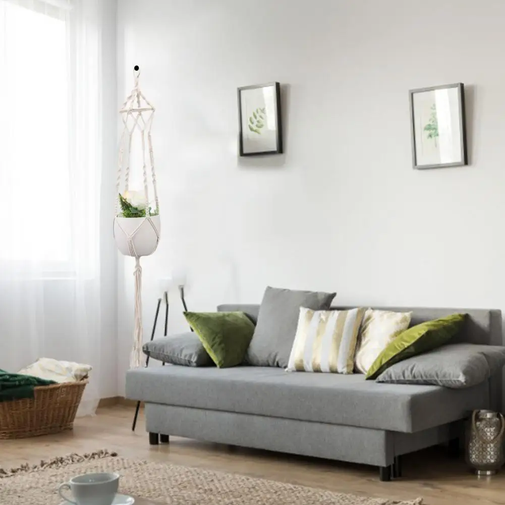 Ручная вешалка цветочный горшок Бохо Крытый Открытый настенный завод корзина