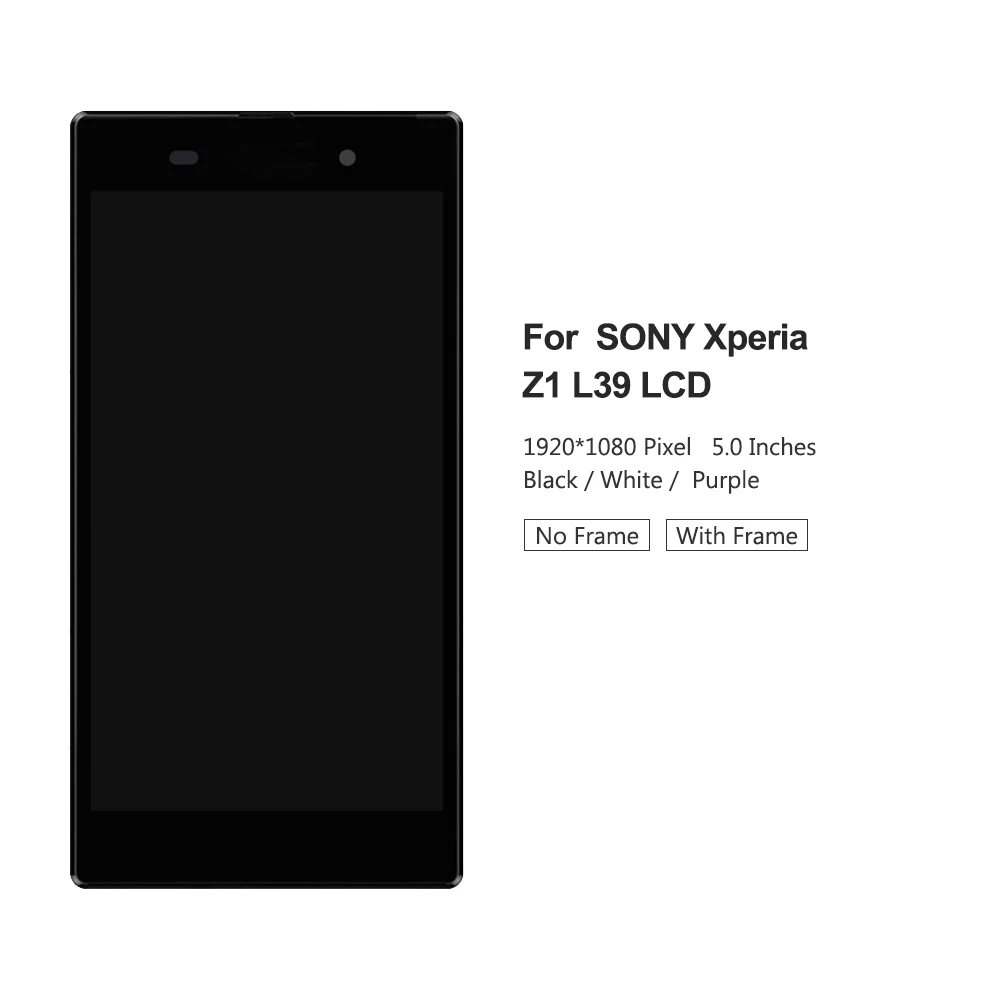 5 0 ''оригинальный Z1 ЖК-дисплей для SONY Xperia дисплей сенсорный экран с рамкой L39