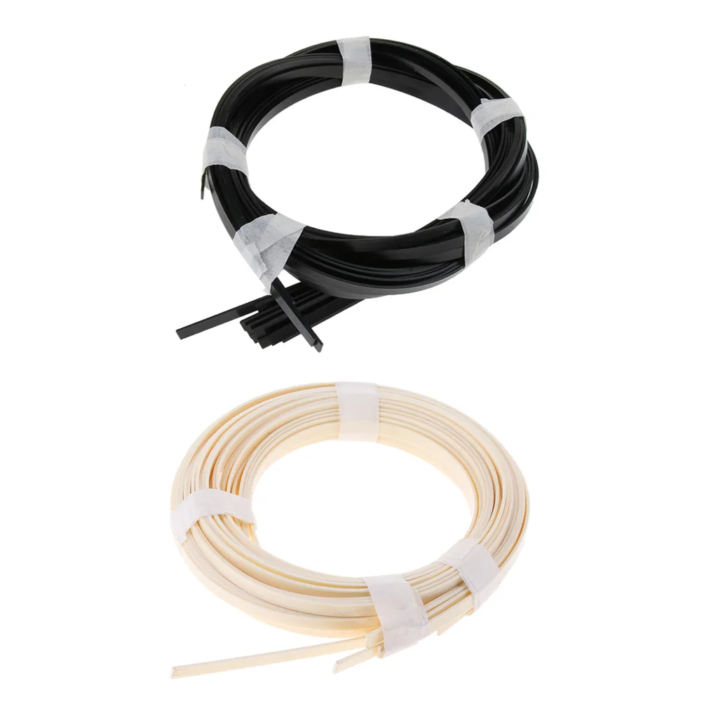 

10pcs ABS Acoustic Guitar Binding Purfling Strip Body Edge Inlay Parts