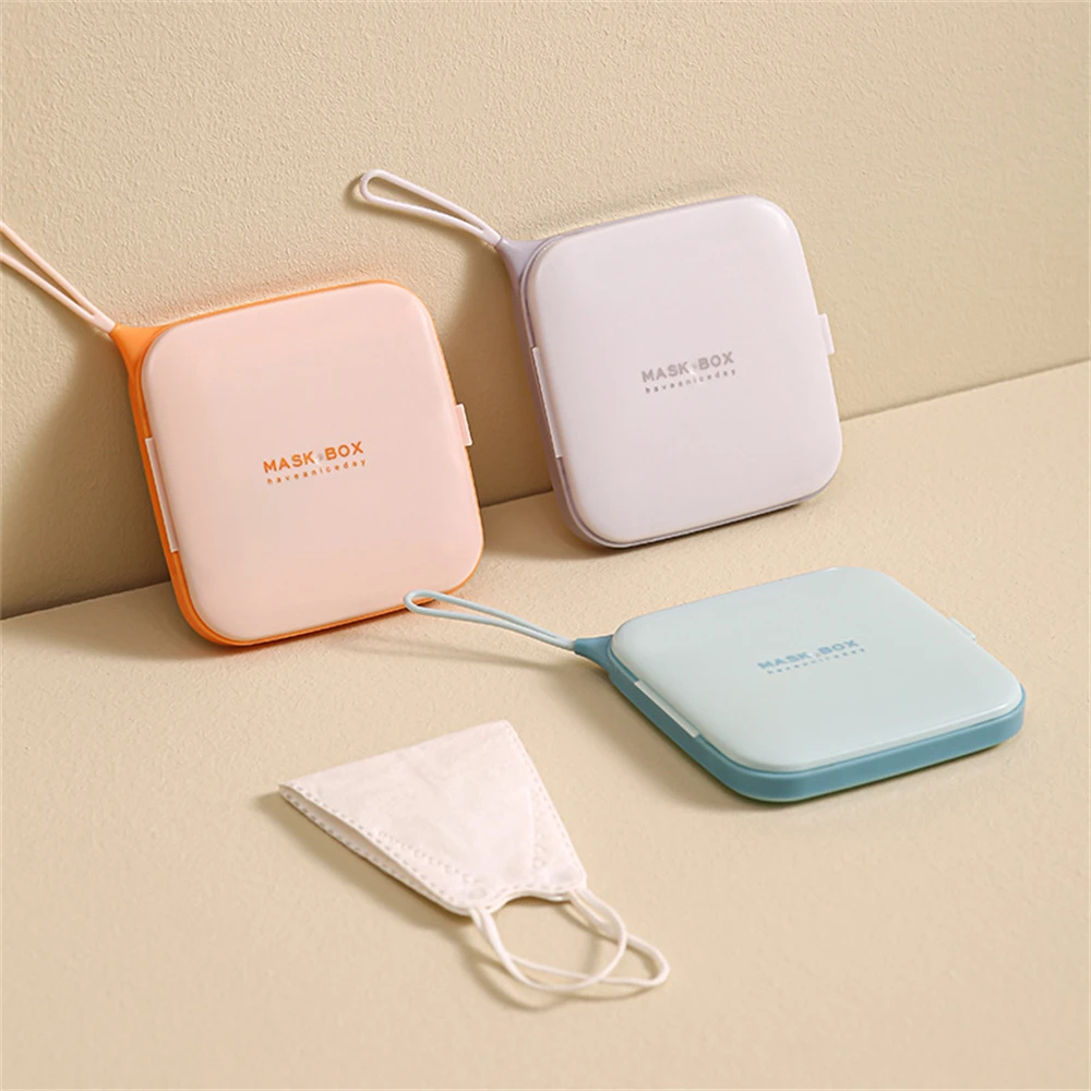 

1pcs Mask Storage Box Dust and Pollution Prevention Mask Temporary Clamp Outdoor Portable Storage Box Face Mask Storage Box