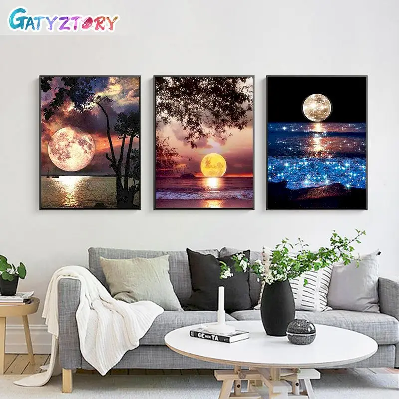 

GATYZTORY Painting By Number Kit Acrylic Paint Scenery Number Painting For Home Decor ON Canvas Painting For Wall Art 40x50CM Fr