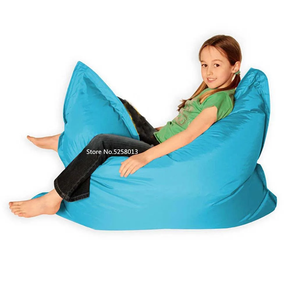 aqua blue 4 футов Jaxx Pillowsak Jr. На открытом воздухе младшей мешок фасоли, дети погремушка диванную подушку-водонепроницаемый, пыленепроницаемый, Цвет водоотталкивающей пропиткой - Цвет: aqua blue