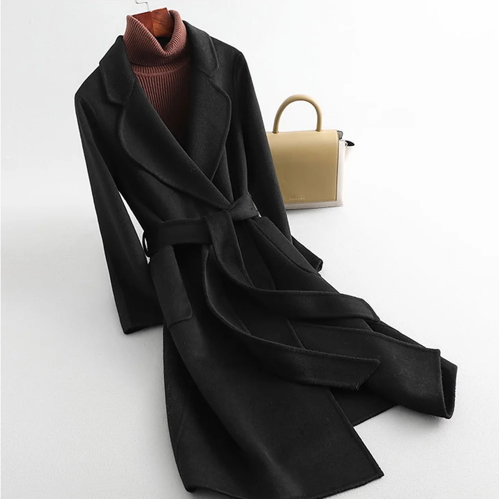 Пальто из натурального кашемира для девочек Новинка Весна Осень зима 2021