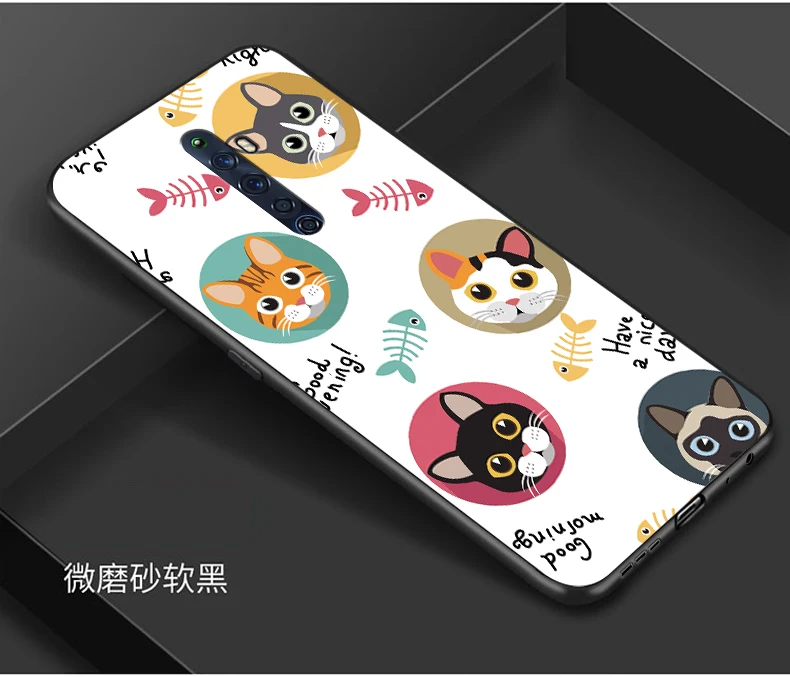 Для OPPO Reno2 Z чехол милый мультяшный Мягкий силиконовый чехол для OPPO Reno 2Z 2 Z чехол для телефона s черный бампер Капа для OPPO Reno2Z