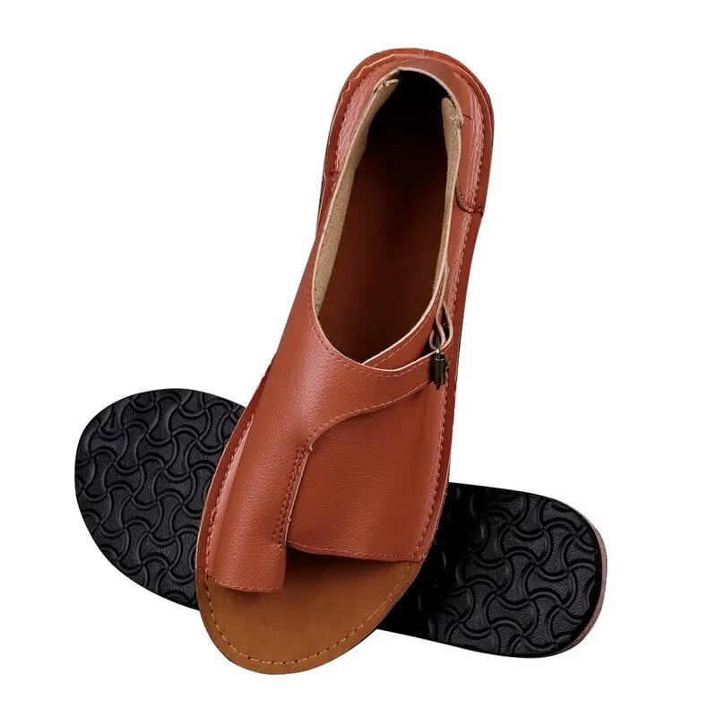

Fashion 2020 Women Shoes Soft Genuine Leather Women Sandals Female Flat Sandals Women Casual Summer Beach Shoes Female Buckle